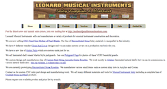 Desktop Screenshot of leonardmusicalinstruments.com